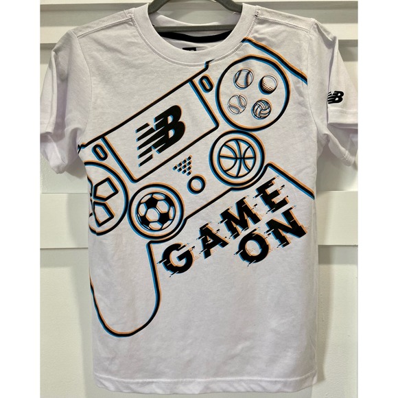 New Balance Easy Styling Gaming T-Shirt - Size 12 (White). K67 * - Picture 2 of 8